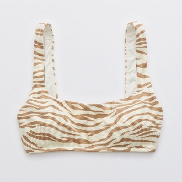 Aerie Animal Print Bikini Bathing Suit Top Set of 2 - Picture 7 of 7